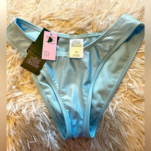 Wild Fable NWT chambray bikini bottoms XXS. High: rise, leg and cheeky. Nylon.